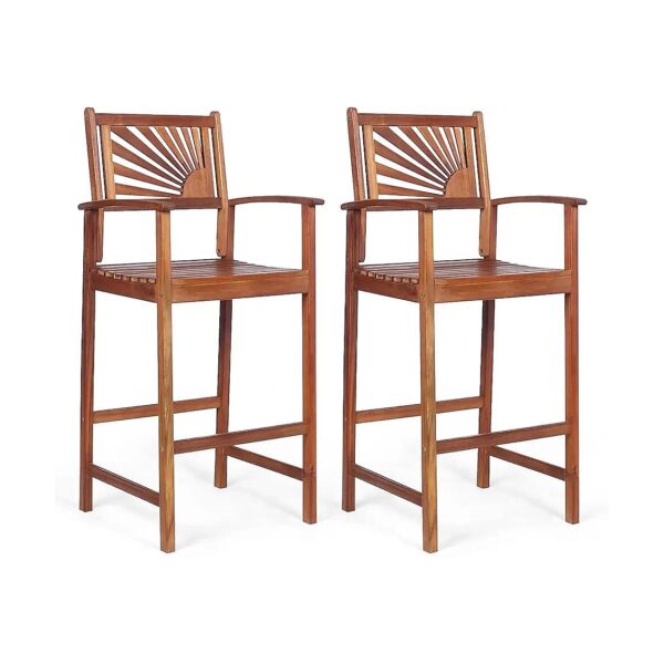 Premium Wood Bar Stools with Breathable Seat and Easy Assembly