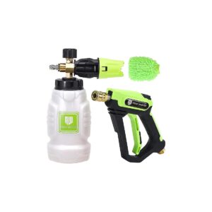 Pressure Washer Foam Blaster with Adjustable Foam Level and Car Wash Mitt for Detailing