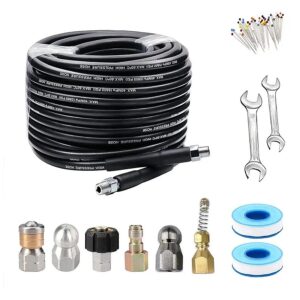 Pro-Grade Sewer Jetter Kit for Pressure Washers with Waterproof Tape for Leak Prevention