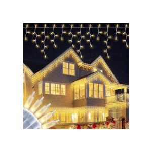 Professional Grade 200 Piece Christmas Icicle Light Set with 3A Fuse and UL Certification