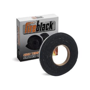 Professional Grade BBQ Smoker Gaskets for High Heat 15 Feet Long Black