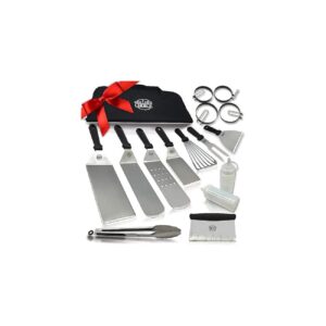 Professional Griddle Grill Set with Stainless Steel Tools and Accessories