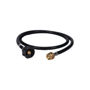 Propane Adapter Hose Assembly for Type1 LP Tank and Gas Grill with Brass Connectors