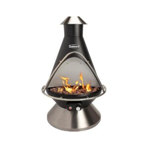 Propane Fire Pit with Lava Rocks and Tip-Over Safety Switch for Outdoor Heating