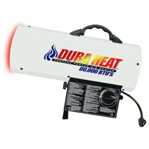 Propane Forced Air Heater with 30K-60K BTU Heat Output and Adjustable Fan