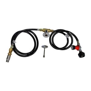 Propane Gas Connection Hose with Shut-Off Valve for Modern Outdoor Fire Pits