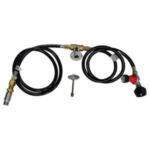 Propane Gas Fire Pit Installation Kit with Chrome Valve and Regulator for 150K BTU Max