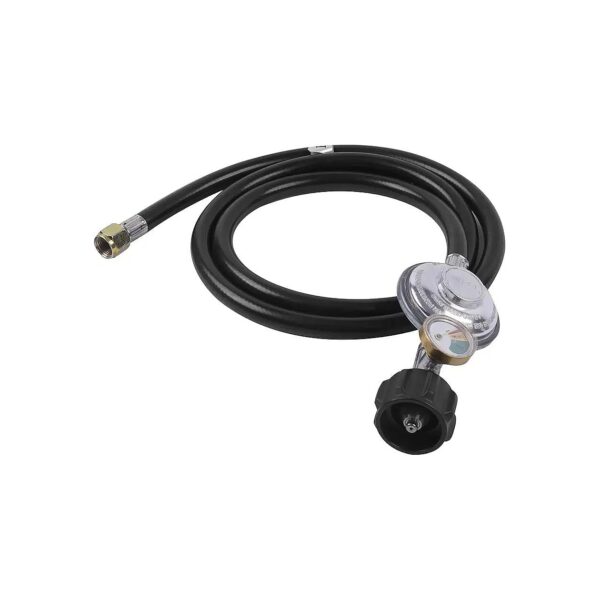 Propane Pressure Gauge Regulator with QCC1 Hose for Propane Powered Grills and Fire Pits