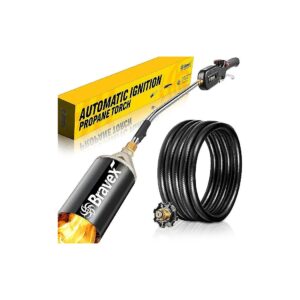 Propane Weed Torch Kit with Electronic Ignition and 10ft Hose for Weed and Stump Burning