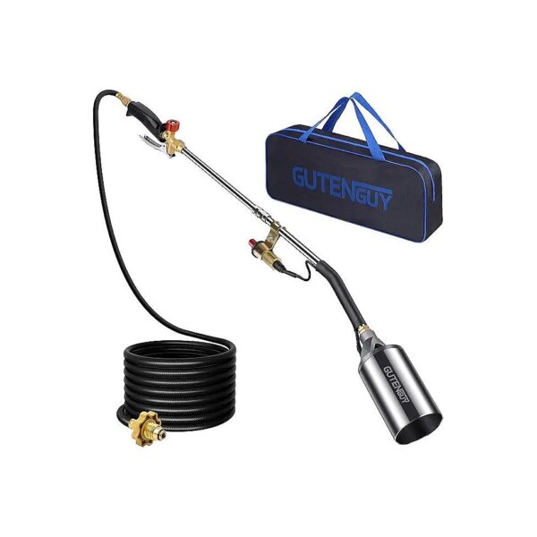 Propane Weed Torch with Automatic Ignition, 900,000 BTU Output, and 10FT Hose