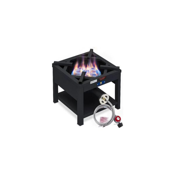 Propane-Fueled Single Burner Cooker with 5'' Heavy Duty Square Stove