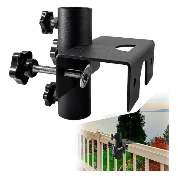 Purpose Beach Patio Umbrella Clamp for Balconies, Decks, and Fences