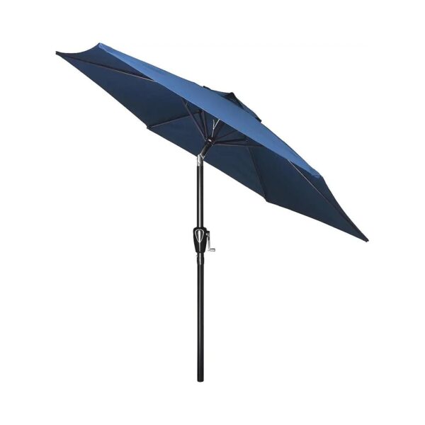 Push Button Tilt Patio Umbrella with Crank Lift Mechanism for Outdoor Tables and Yards