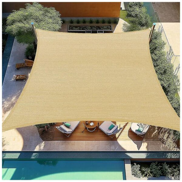 Quality 10x15 Rectangle Curved Shade Sail for Patio and Backyard