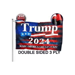 Quality 3x5 Ft Trump Flag 2024 with 3 Ply and Anti-Ultraviolet Pigments