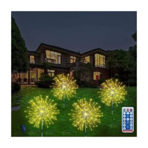 Quality 480 LED Solar Starburst Fairy Lights for Patio Party Decor with Copper Wire