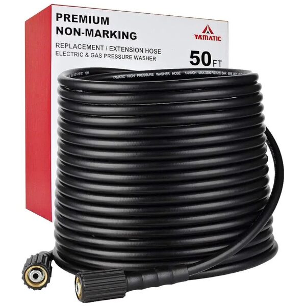 Quality 50FT Pressure Washer Hose Replacement for Residential Power Washers