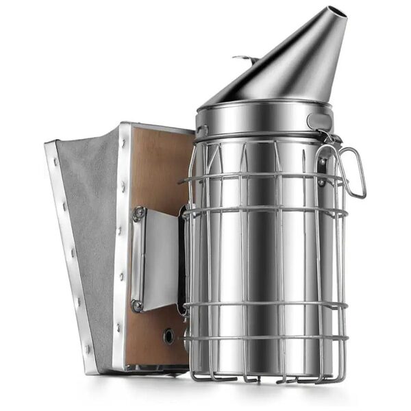 Quality Bee Smoker with Mounting Hook and Heat Shield Protection for Beekeepers