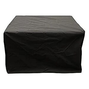 Quality Black Fabric Gas Firepit Cover for 31x31x24" Firepits with Drawstring Closure