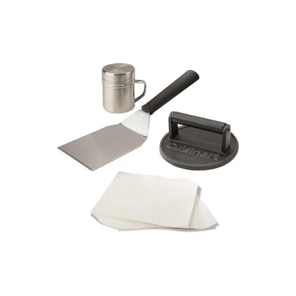 Quality Cast Iron and Stainless Steel Burger Kit for Perfect Patties