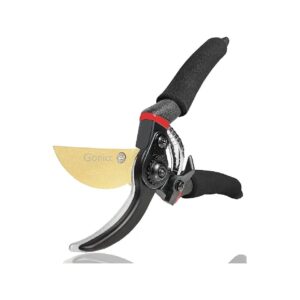 Quality Gold-Coated Titanium Pruning Clippers for Thick Branches