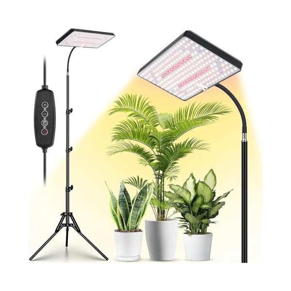 Quality LED Grow Light for Indoor Plants with Adjustable Height and Dimmable Function