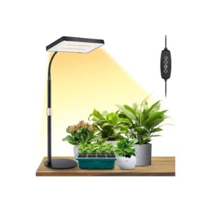 Quality LED Grow Light with 214 LEDs, Adjustable Brightness, and Timer