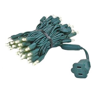 Quality LED Mini Light Set with 5mm Wide Angle Bulbs and Green Wire