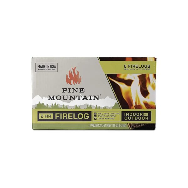 Quality Natural Firelogs for Fireplace and Outdoor Use, 6-Pack