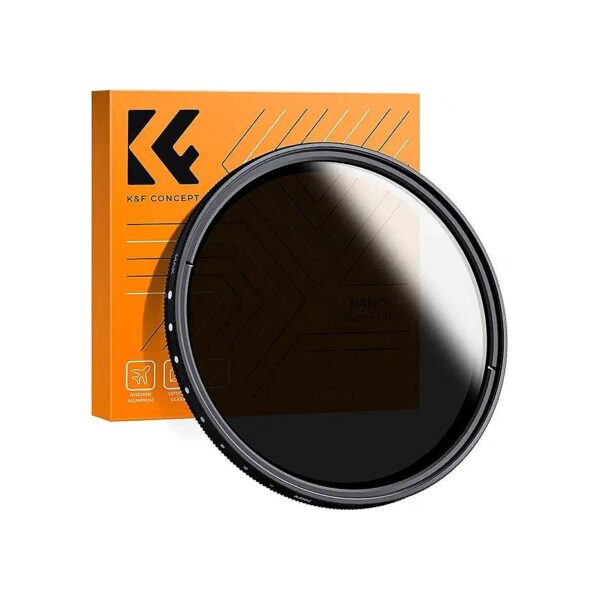 Quality Optical Glass Neutral Density Filter with 1-9 Stops of Adjustable Light Control