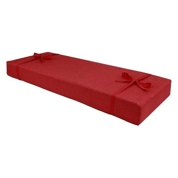 Quality Red 31x11x3 Bench Cushion for Indoor Furniture with Solid Color Cover