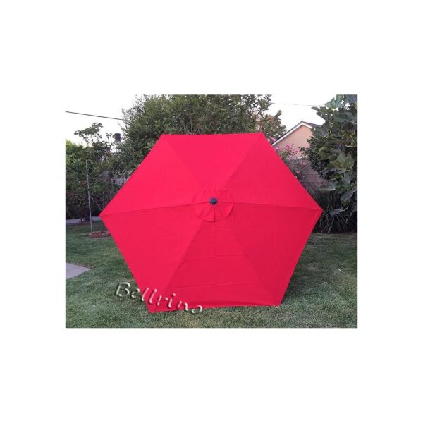 Quality Replacement Canopy for 9ft 6 Ribs Bright Red Umbrellas