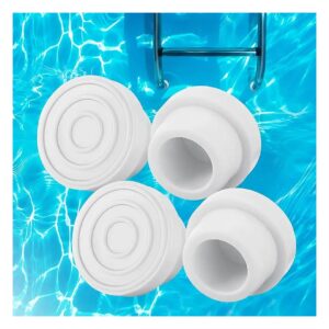 Quality Rubber Pool Ladder Caps 4Packs fit 9" Standard Steps Tubing for Swimming Pools