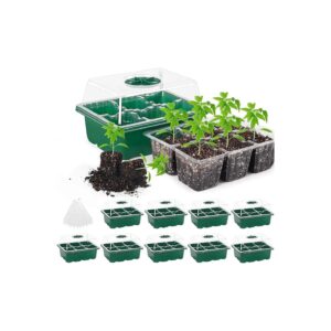 Quality Seed Starter Kit with Large Cells and Watertight Base Trays for Healthy Seedlings