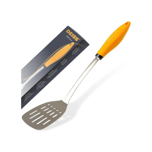 Quality Stainless Steel Cooking Spatula with Slotted Design and Easy Clean