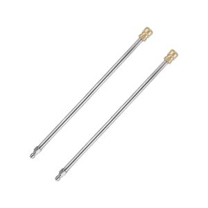 Quality Stainless Steel Pressure Washer Extension Wand, 2 Pack, 17 Inch, Quick Connect