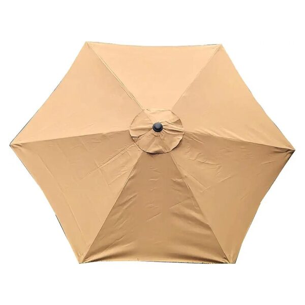 Quality Tan Umbrella Canopy Replacement for 6 Rib Patio Umbrellas