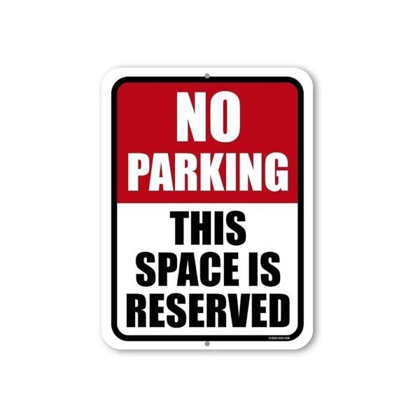 Quality Tinplate No Parking Signs for Outdoor Use 9x12 Inch