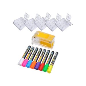 Queen Bee Catcher Marking Bottle with 5 Clips and 8 Color Marker Pens Set