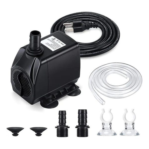 Quiet 60W Submersible Water Pump for Aquariums, Ponds, and Water Gardens