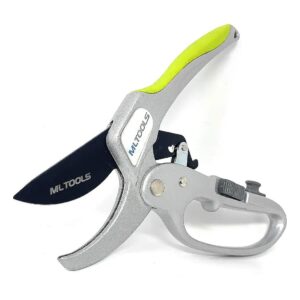 Ratcheting Pruning Shears for Weak Hands with Soft Grip Handle