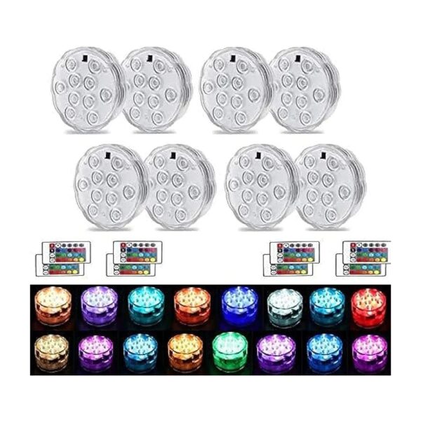 Ready 8-Pack of Waterproof LED Tea Lights for Aquarium and Garden Party