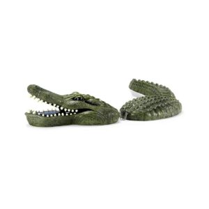 Realistic 34 inches Floating Alligator Decoy for Pond Predator Deterrent Green