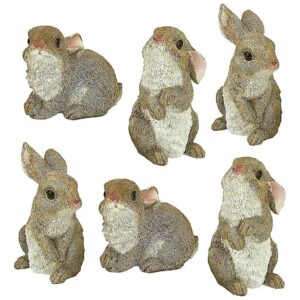 Realistic Bunny Rabbit Statue Collection for Easter and Baby Showers