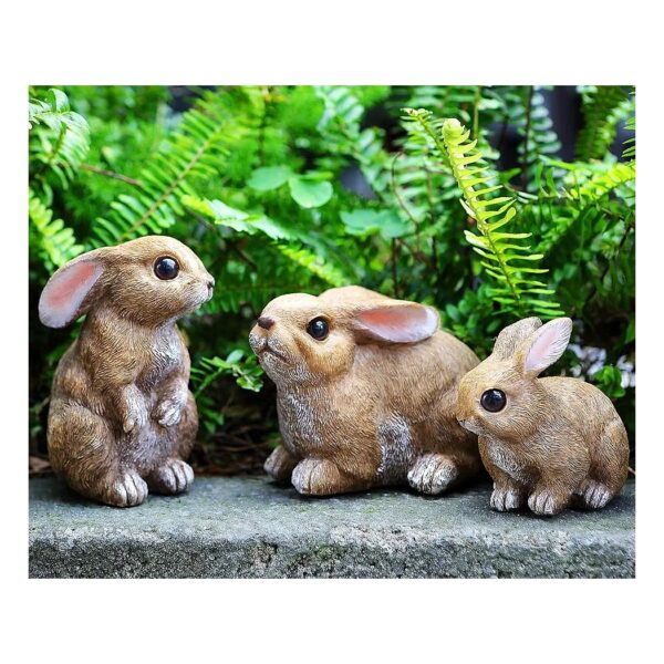 Realistic Rabbit Figurines Home Garden Outdoor Yard Decorations