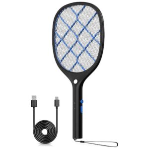 Rechargeable Electric Mosquito Swatter with LED Lighting for Home and Backyard Use