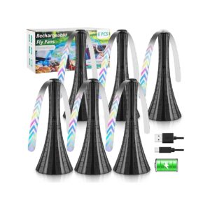 Rechargeable Fly Fans for Camping, Picnic, and Fishing with Soft Blades and Easy Storage