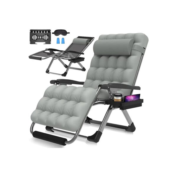 Reclining Outdoor Chair with Removable Cushion and Headrest