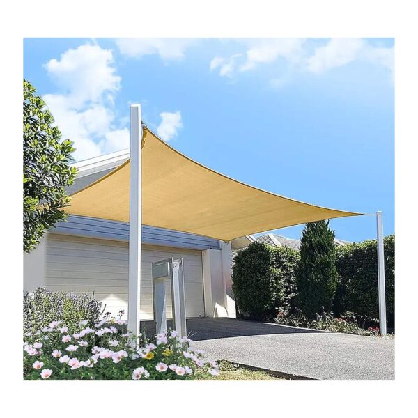 Rectangle HDPE Patio Sun Shade Sail Canopy for Outdoor