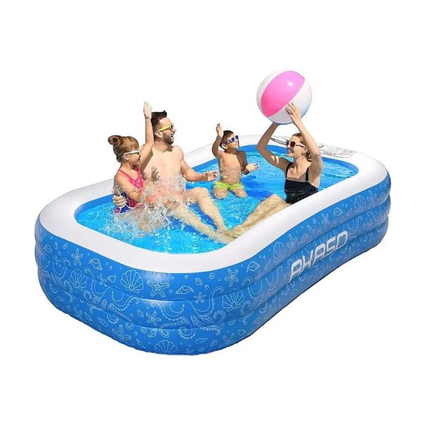 Rectangular 5' Inflatable Swimming Pool for Kids and Adults